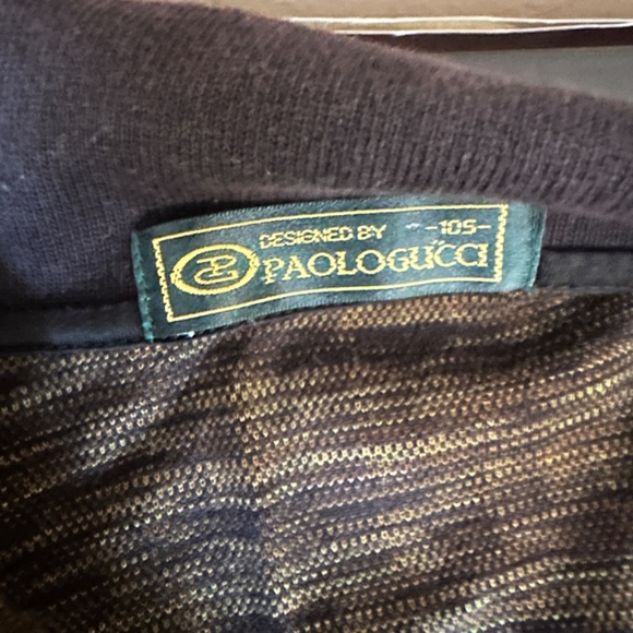 PAOLO Gucci Long Sleeve Polo VINTAGE fashion history 24"armpit to armpit seams - Picture 5 of 6